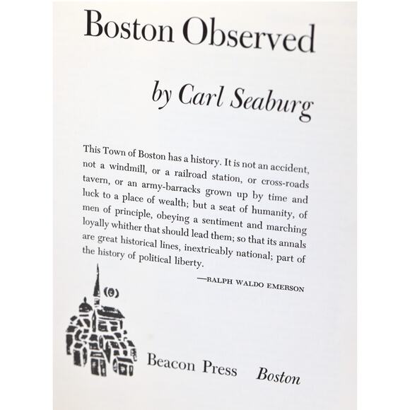 Boston Observed by Carl Seaburg Hardcover Book Beacon Press w/ Dust Jacket - Picture 7 of 13